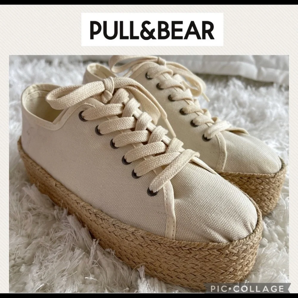 Pull & Bear women fashion platform sneakers size 6.5